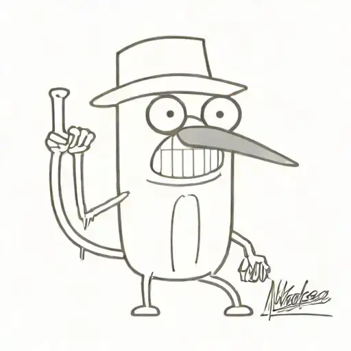 Mordecai Regular Show tattoo design idea