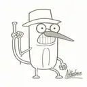 Mordecai Regular Show tattoo design idea