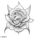 larkspur and marigold tattoo design idea