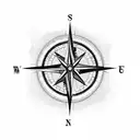 A compass intertwined with a map of the Dominican Republic tattoo design idea