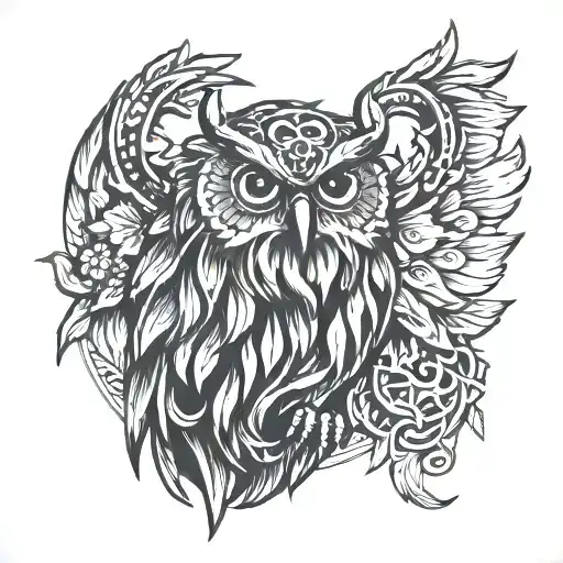 owlbear tattoo design idea