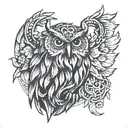 owlbear tattoo design idea
