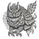 owlbear tattoo design idea