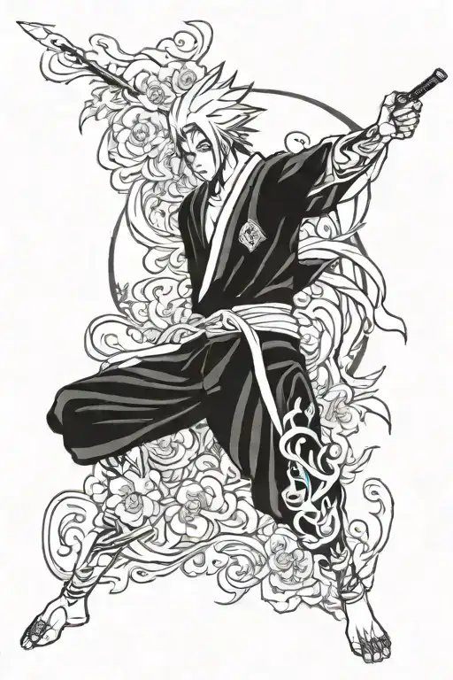 anime bleach anime character tattoo design idea