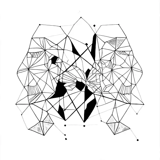 Ava and Ella as constellations in the night sky tattoo design idea