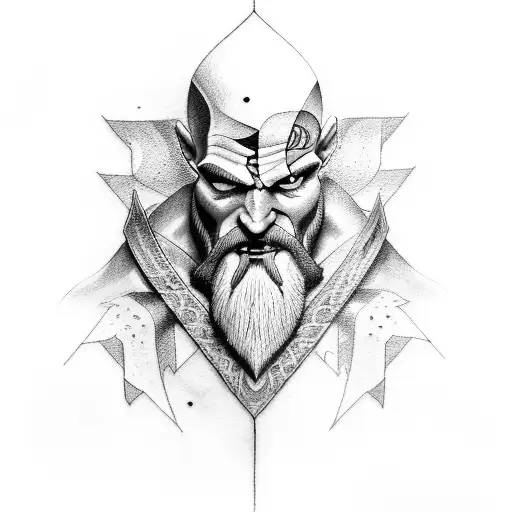 Kratos tattoo design idea