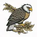 crested caracara tattoo design idea