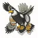 crested caracara tattoo design idea