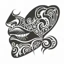mouth eye ear black and 1 ear tattoo design idea