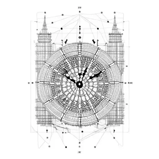 Big Ben under construction  tattoo design idea