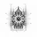 Big Ben under construction  tattoo design idea