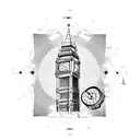 Big Ben under construction  tattoo design idea