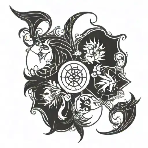 virgo Sagittarius scorpio libra tattoo design idea