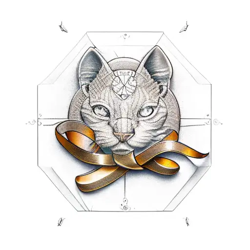 bending a bow of bronze tattoo design idea