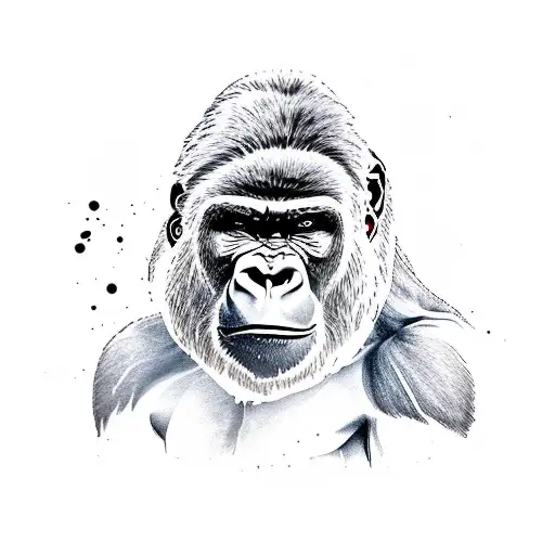 gorilla warrior tattoo design idea