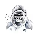 gorilla warrior tattoo design idea