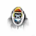 gorilla warrior tattoo design idea