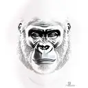 gorilla warrior tattoo design idea