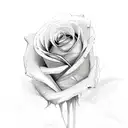 2 roses wrapped around eachother tattoo design idea