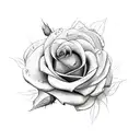 2 roses wrapped around eachother tattoo design idea