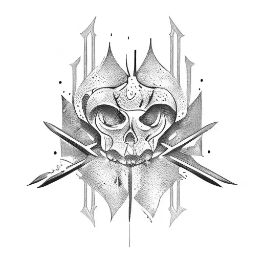 stickman and D tattoo design idea