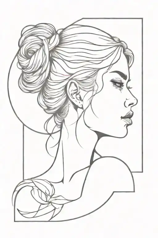 A symbol for a girl that is meant to be alone girl looking for hope tattoo design idea