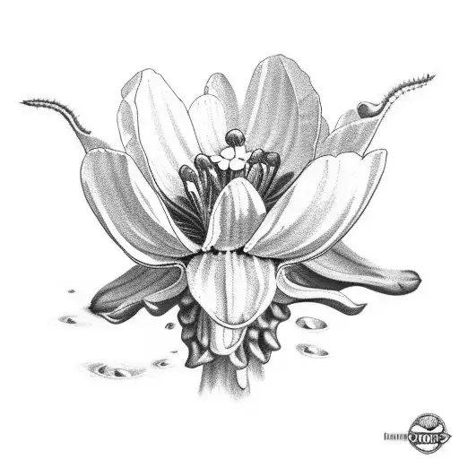 daffodil honeysuckle succulent indian paintbrush morel forget me not  tattoo design idea