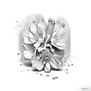 daffodil honeysuckle succulent indian paintbrush morel forget me not  tattoo design idea
