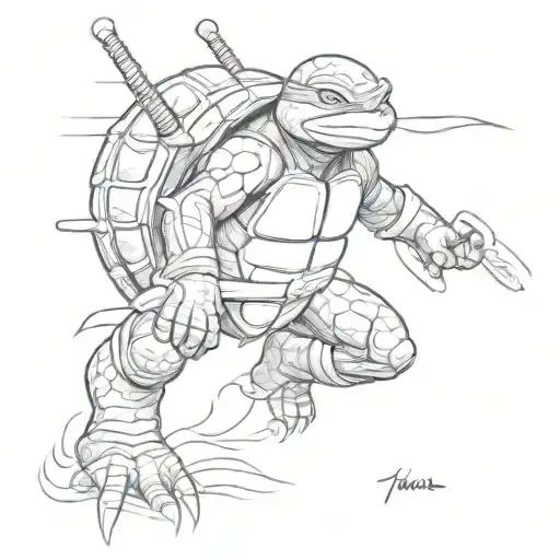 ninja turtle tattoo design idea