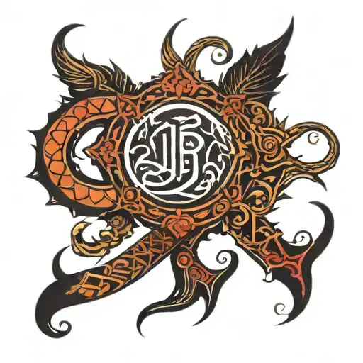 using all tamil letters tattoo design idea