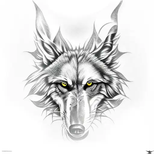 Lobo furioso tattoo design idea