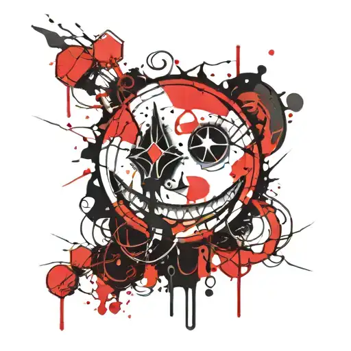 evil smiley tattoo design idea