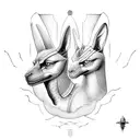 Anubis and Sobek tattoo design idea