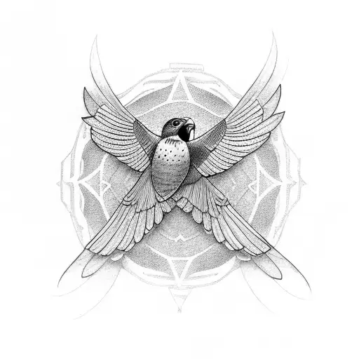 a flying kea tattoo design idea
