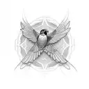 a flying kea tattoo design idea