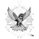 a flying kea tattoo design idea