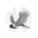 a flying kea tattoo design idea