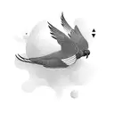 a flying kea tattoo design idea