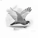 a flying kea tattoo design idea