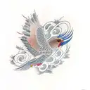 a flying kea tattoo design idea