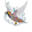 a flying kea tattoo design idea