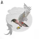 a flying kea tattoo design idea