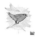 a flying kea tattoo design idea