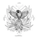 a flying kea tattoo design idea