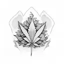 Cannabis tattoo design idea