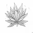 Cannabis tattoo design idea