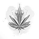 Cannabis tattoo design idea