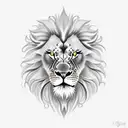 angry Lion face tattoo design idea