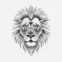 angry Lion face tattoo design idea