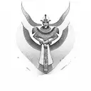 egyptian god khonsu tattoo design idea